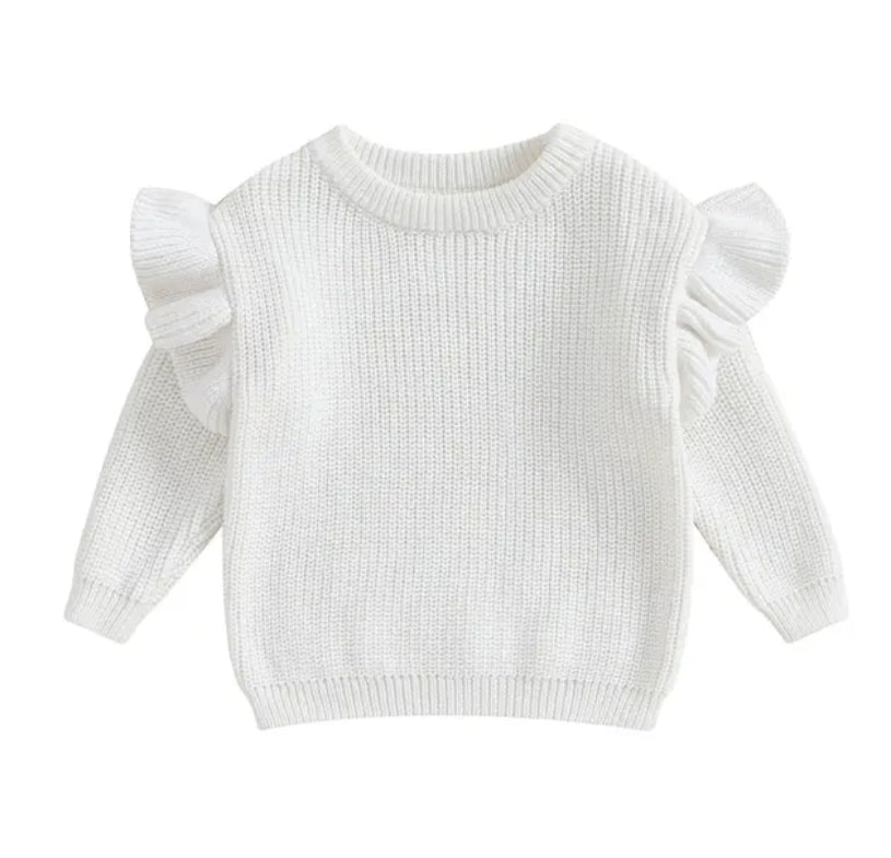 Trui wit ruffle