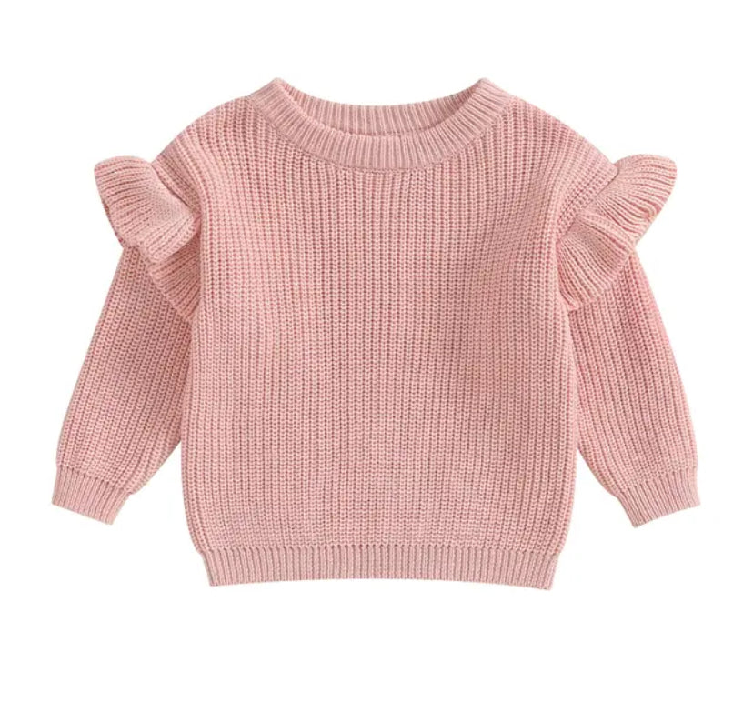 Trui roze ruffle